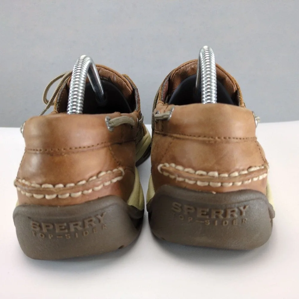 Sperry Top-Sider Boat Shoes Mens 9 Brown Leather Moccasin Toe, Casual Loafers